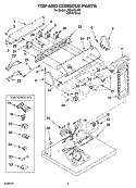 TOP AND CONSOLE PARTS Diagram and Parts List for LEB6300LW1  Whirlpool Dryer