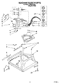MACHINE BASE Diagram and Parts List for LBR5432LQ0  Whirlpool Washer