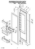 REFRIGERATOR DOOR PARTS Diagram and Parts List for KSSS48QTX00  KitchenAid Refrigerator