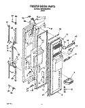 FREEZER DOOR Diagram and Parts List for 8ED22RQXXW00  Whirlpool Refrigerator