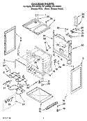 CHASSIS PARTS Diagram and Parts List for RF114PXSB2  Whirlpool Range