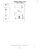 MISCELLANEOUS , LITERATURE AND OPTIONAL Diagram and Parts List for LA5380XPW1  Whirlpool Washer