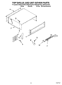 TOP GRILLE AND UNIT COVER PARTS Diagram and Parts List for KSSS42QKT02  KitchenAid Refrigerator