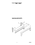BACKGUARD Diagram and Parts List for SF305BEWN1  Whirlpool Range