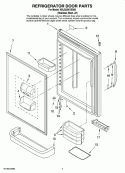 REFRIGERATOR DOOR PARTS Diagram and Parts List for KBLS22KVSS00  KitchenAid Refrigerator