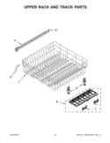 UPPER RACK AND TRACK PARTS Diagram and Parts List for WDF775SAYW2  Whirlpool Dishwasher