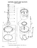 AGITATOR, BASKET AND TUB Diagram and Parts List for LA5800XSW1  Whirlpool Washer