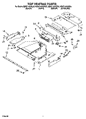 TOP VENTING PARTS Diagram and Parts List for KBMC140HBT05  KitchenAid Microwave Oven Combo