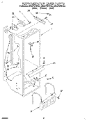 REFRIGERATOR LINER Diagram and Parts List for 8ED22PWXDG01  Whirlpool Refrigerator