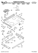 COOKTOP PARTS Diagram and Parts List for GY398LXPB02  Whirlpool Range