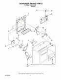 DISPENSER FRONT PARTS Diagram and Parts List for GS2KVAXVS02  Whirlpool Refrigerator