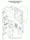 REFRIGERATOR LINER PARTS Diagram and Parts List for KFIS20XVBL5  KitchenAid Refrigerator