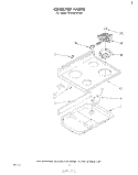 COOKTOP Diagram and Parts List for RF345PXPW0  Whirlpool Range
