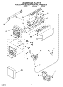 ICE MAKER Diagram and Parts List for KTRS19ELBL00  KitchenAid Refrigerator