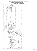 BRAKE AND DRIVE TUBE Diagram and Parts List for LSQ9210HZ0  Whirlpool Washer
