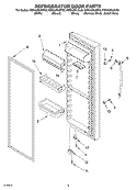 REFRIGERATOR DOOR PARTS Diagram and Parts List for KSRA25ILBT03  KitchenAid Refrigerator