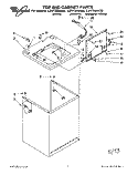 TOP AND CABINET, LIT/OPTIONAL Diagram and Parts List for LSV7244AN0  Whirlpool Washer
