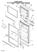 DOOR PARTS Diagram and Parts List for ER8AHKXRB02  Whirlpool Refrigerator
