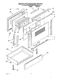 DOOR AND DRAWER Diagram and Parts List for KERC600EAL0  KitchenAid Range