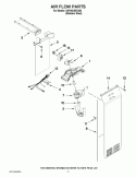 AIR FLOW PARTS Diagram and Parts List for GSF26C5EXS03  Whirlpool Refrigerator
