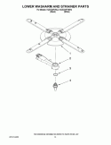 LOWER WASHARM AND STRAINER PARTS Diagram and Parts List for KUDC03FVBL3  KitchenAid Dishwasher