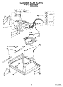 MACHINE BASE PARTS Diagram and Parts List for 7MWC87730TM0  Whirlpool Washer