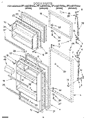 DOOR Diagram and Parts List for ET14GKXBW00  Whirlpool Refrigerator