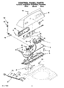 CONTROL PANEL PARTS Diagram and Parts List for WTW6300SB1  Whirlpool Washer