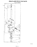 BRAKE AND DRIVE TUBE Diagram and Parts List for LA6500XSW0  Whirlpool Washer