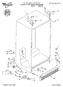 CABINET Diagram and Parts List for 8ED20TKXFW00  Whirlpool Refrigerator
