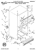 CABINET Diagram and Parts List for ET25DKXBB00  Whirlpool Refrigerator