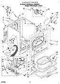 CABINET Diagram and Parts List for LGC6848AZ2  Whirlpool Dryer