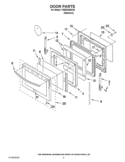 DOOR PARTS Diagram and Parts List for YKERS308XS2  KitchenAid Range