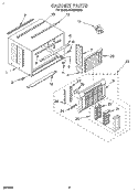 CABINET Diagram and Parts List for ACQ254XA0  Whirlpool Air Conditioner