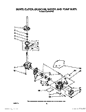 BRAKE, CLUTCH, GEARCASE, MOTOR AND PUMP Diagram and Parts List for 6LA9320XTW0  Whirlpool Washer