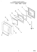 OVEN DOOR Diagram and Parts List for RS675PXGB0  Whirlpool Range