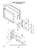 DOOR AND LATCH Diagram and Parts List for MW8600XL0  Whirlpool Microwave