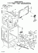 LINER PARTS Diagram and Parts List for GR9FHTXVQ01  Whirlpool Refrigerator