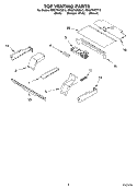 TOP VENTING Diagram and Parts List for RBS275PDT13  Whirlpool Wall Oven