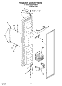 FREEZER DOOR PARTS Diagram and Parts List for 6GD2SHGXSS00  Whirlpool Refrigerator