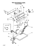 TOP AND CONSOLE, LIT/OPTIONAL Diagram and Parts List for LG7701XWW0  Whirlpool Dryer