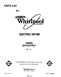 SECTION Diagram and Parts List for LE5750XMW1  Whirlpool Dryer