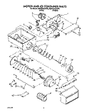 MOTOR AND ICE CONTAINER Diagram and Parts List for 8ED25DQXAN00  Whirlpool Refrigerator