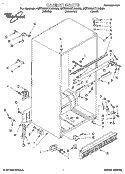 CABINET Diagram and Parts List for 8ET20NKXAN00  Whirlpool Refrigerator