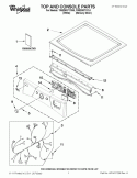 TOP AND CONSOLE PARTS Diagram and Parts List for YWED9371YL0  Whirlpool Dryer