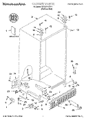 CABINET, LITERATURE Diagram and Parts List for KSRS27FGSS11  KitchenAid Refrigerator