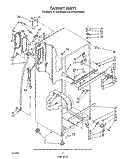CABINET Diagram and Parts List for ET16JKXWG00  Whirlpool Refrigerator