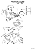 MACHINE BASE PARTS Diagram and Parts List for CAWS954SB0  Crosley Washer