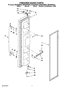 FREEZER DOOR PARTS Diagram and Parts List for ED2FHEXST05  Whirlpool Refrigerator