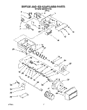 MOTOR AND ICE CONTAINER Diagram and Parts List for 3XARG497WP00  Whirlpool Refrigerator